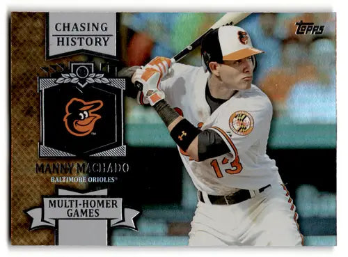 2013 Topps Chasing History Silver Foil #CH-93 Manny Machado NM Near Min ID:63370 - Baseball Card Single