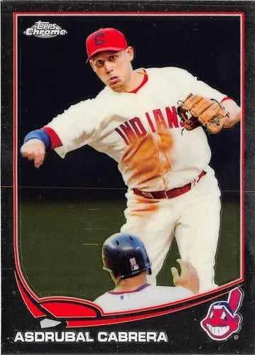 Asdrubal Cabrera baseball card with original gloss from 2013 Topps Chrome Indians ID 71605