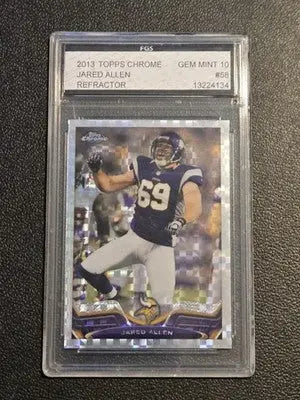 2013 Topps Chrome #58 Jared Allen Xfractors FGS 10 - Football Card Single