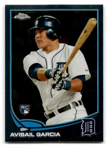 Original gloss Topps Chrome Avisail Garcia baseball card 2013 Rookie Tigers ID 71990