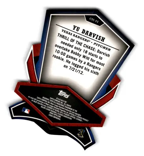 2013 Topps Cut to the Chase #CTC-11 Yu Darvish NM-MT Rangers ID:70838 - Baseball Card Single