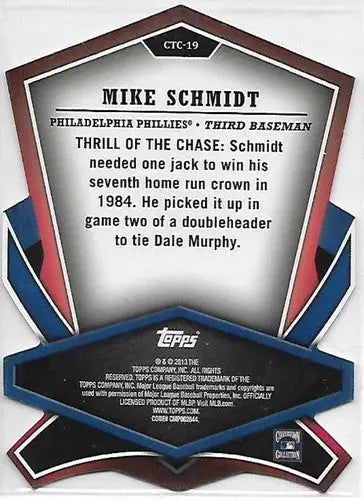 2013 Topps Cut to the Chase #CTC-19 Mike Schmidt NM-MT Phillies - Baseball Card Single
