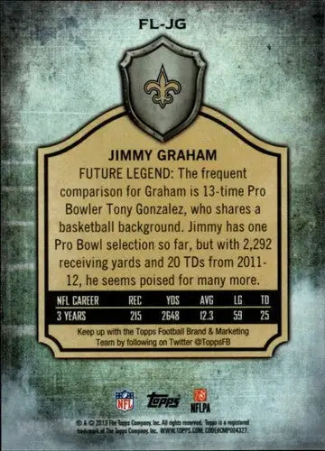 2013 Topps Future Legends #FL-JG Jimmy Graham NM-MT Saints - Football Card Single