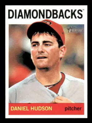 Original gloss 2013 Topps Heritage Daniel Hudson baseball card Diamondbacks ID 72146