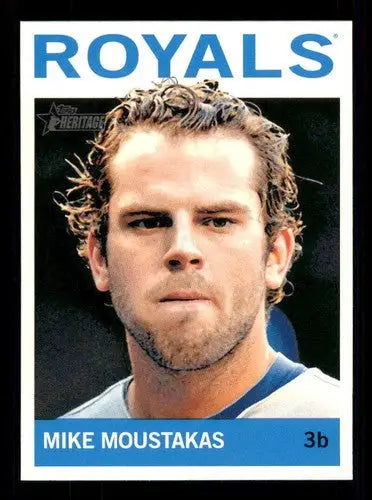2013 Topps Heritage Mike Moustakas baseball card with original gloss Royals ID 72602