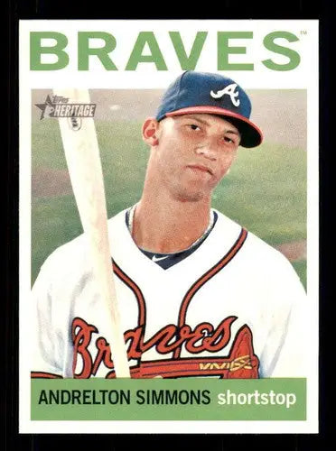 2013 Topps Heritage #22 Andrelton Simmons NM-MT Braves ID:63114 - Baseball Card Single