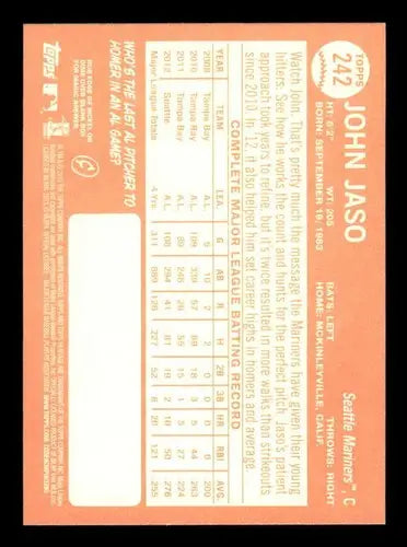 2013 Topps Heritage #242 John Jaso NM-MT Mariners ID:72213 - Baseball Card Single