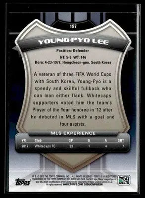 2013 Topps MLS #197 Lee Young-Pyo - Soccer Card Single