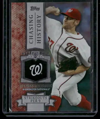 2013 Topps Stephen Strasburg #CH-67 Chasing History Silver Foil Baseball - Baseball Card Single