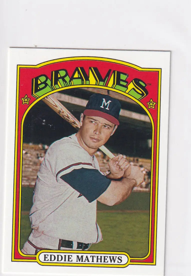 2013 TOPPS #TM-100 EDDIE MATTEWS MINI- ATLANTA BRAVES - Baseball Card Single