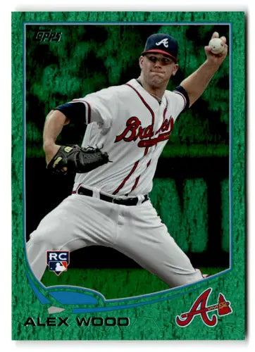 2013 Topps Update Emerald Alex Wood baseball card Braves ID 73280 in NM-MT condition