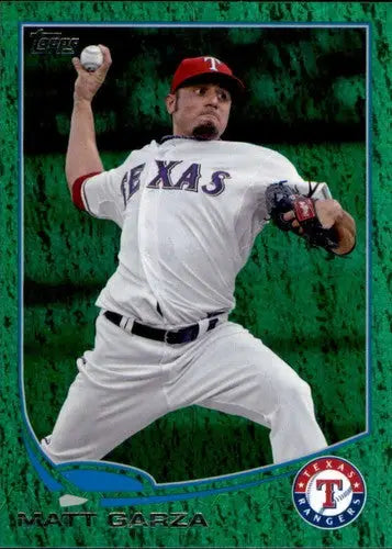 Original gloss baseball card of Matt Garza US47 Topps Update Emerald Rangers