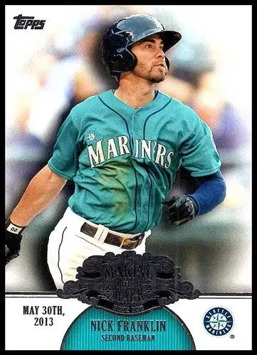 Nick Franklin baseball card from 2013 Topps Update Making Their Mark series