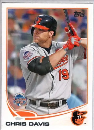 2013 Topps Update US163 Chris Davis Orioles baseball card with original gloss