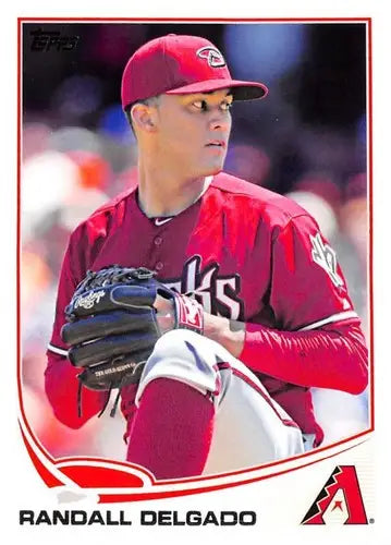 Original gloss 2013 Topps Update Randall Delgado baseball card Diamondbacks ID 71781