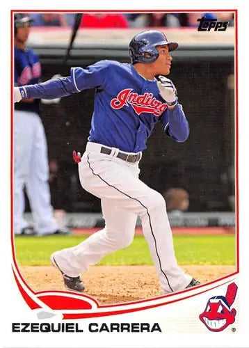 Original gloss US169 Ezequiel Carrera baseball card from Topps Update 2013