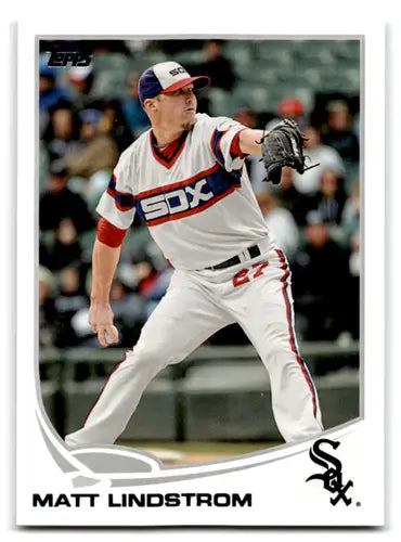 Original gloss of 2013 Topps Update US176 Matt Lindstrom White Sox baseball card