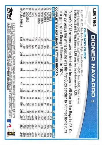 2013 Topps Update #US184 Dioner Navarro NM-MT Cubs ID:72778 - Baseball Card Single