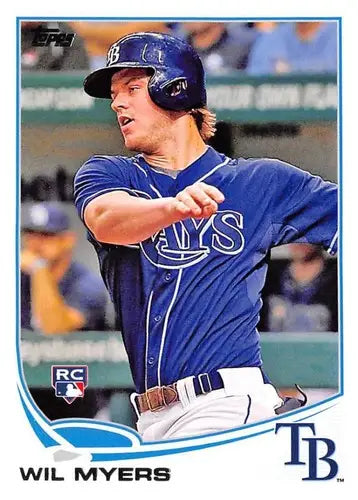 Baseball trading card of Wil Myers in Tampa Bay Rays uniform from Topps Update series