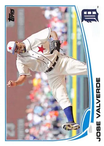 Baseball card featuring Jose Valverde US223 Jose Topps Update Tigers NM-MT
