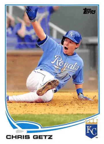 2013 Topps Update US225 Chris Getz Kansas City Royals baseball card NM-MT