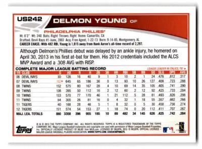 2013 Topps Update #US242 Delmon Young - Baseball Card Single