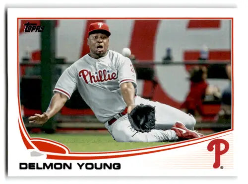 2013 Topps Update US242 Delmon Young Phillies baseball card NM-MT