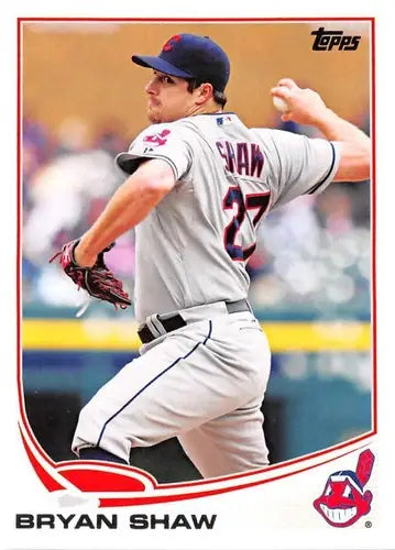 Original gloss 2013 Topps Update US257 Bryan Shaw Indians baseball card