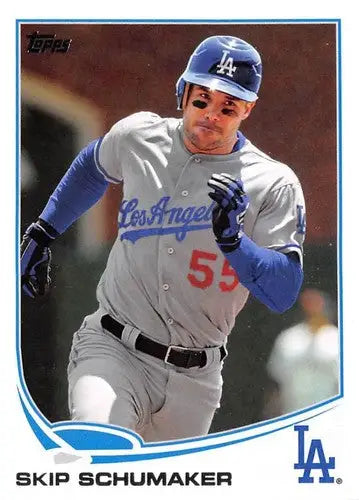2013 Topps Update US261 Skip Schumaker Dodgers baseball card NM-MT serialized ID 73033