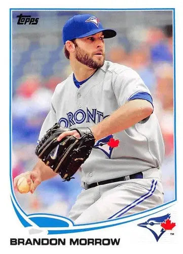 Baseball card of Brandon Morrow in Toronto Blue Jays uniform from 2013 Topps Update US287 brandon Morrow series
