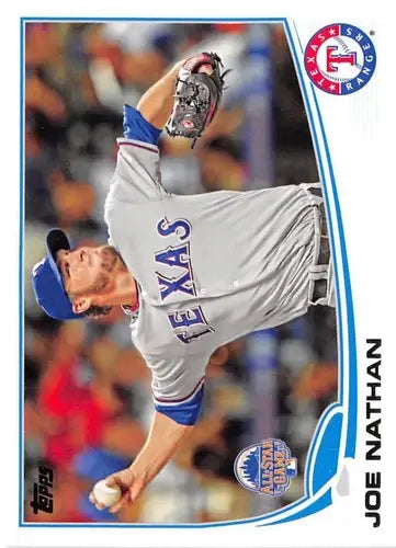 Original gloss 2013 Topps Update US296 Joe Nathan baseball card Rangers ID 72773