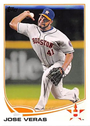 2013 Topps Update Jose Veras baseball card with original gloss from US303 Astros