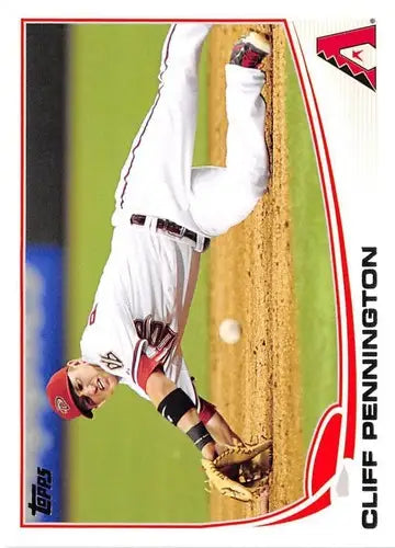 Original gloss US37 Cliff Pennington baseball card from Topps Update 2013