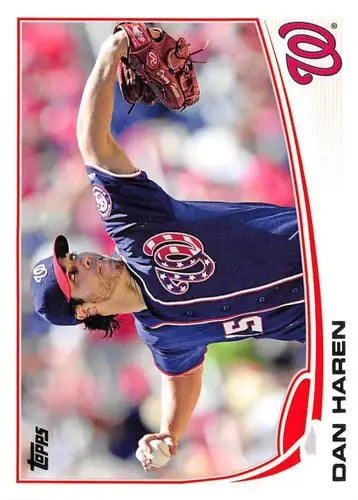 Original gloss 2013 Topps Update US41 Dan Haren Nationals baseball card image