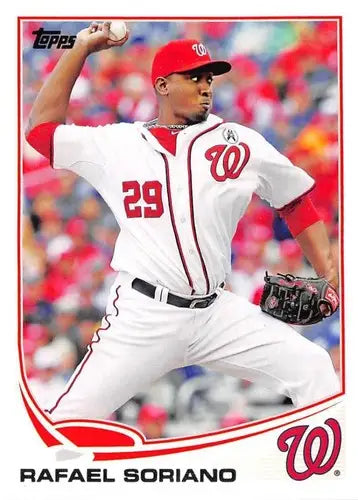 Original gloss Baseball card of Rafael Soriano from 2013 Topps Update Nationals