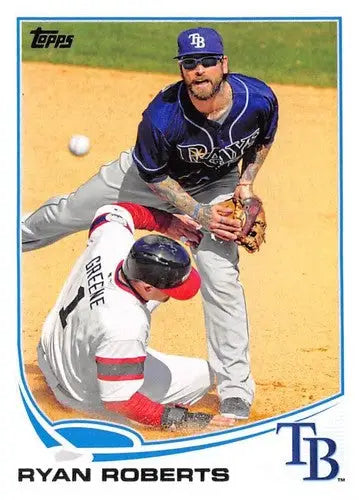 Original gloss 2013 Topps Update US65 Ryan Roberts Rays baseball card image