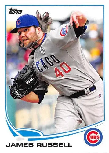 Original gloss US66 James Russell baseball card from 2013 Topps Update series
