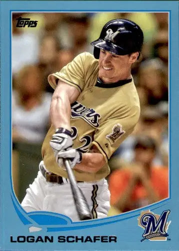2013 Topps Update Wal-Mart Blue Border #US291 Logan Schafer NM-MT Brewe ID:73093 - Baseball Card Single
