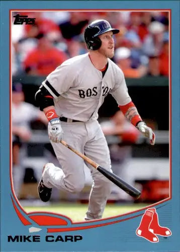 Original gloss 2013 Topps Update US307 Mike Carp baseball card with Blue Border