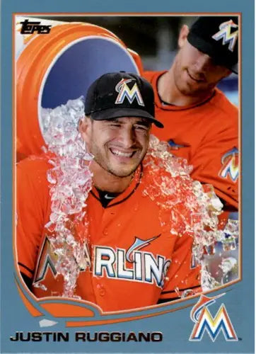 Original gloss Baseball card 2013 Topps Wal-Mart Blue Border Justin Ruggiano NM-MT