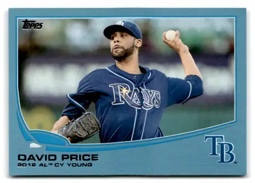 Original gloss 2013 Topps Wal-Mart Blue Border David Price Rays baseball card