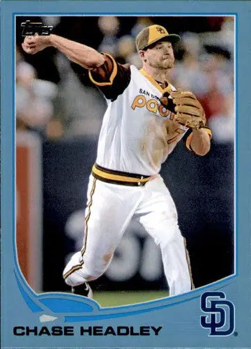 Original gloss 2013 Topps Wal-Mart blue border Chase Headley Padres baseball card