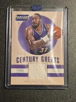 2014-15 Panini Threads #11 Karl Malone Century Greats Threads #/199 - Basketball Card Single