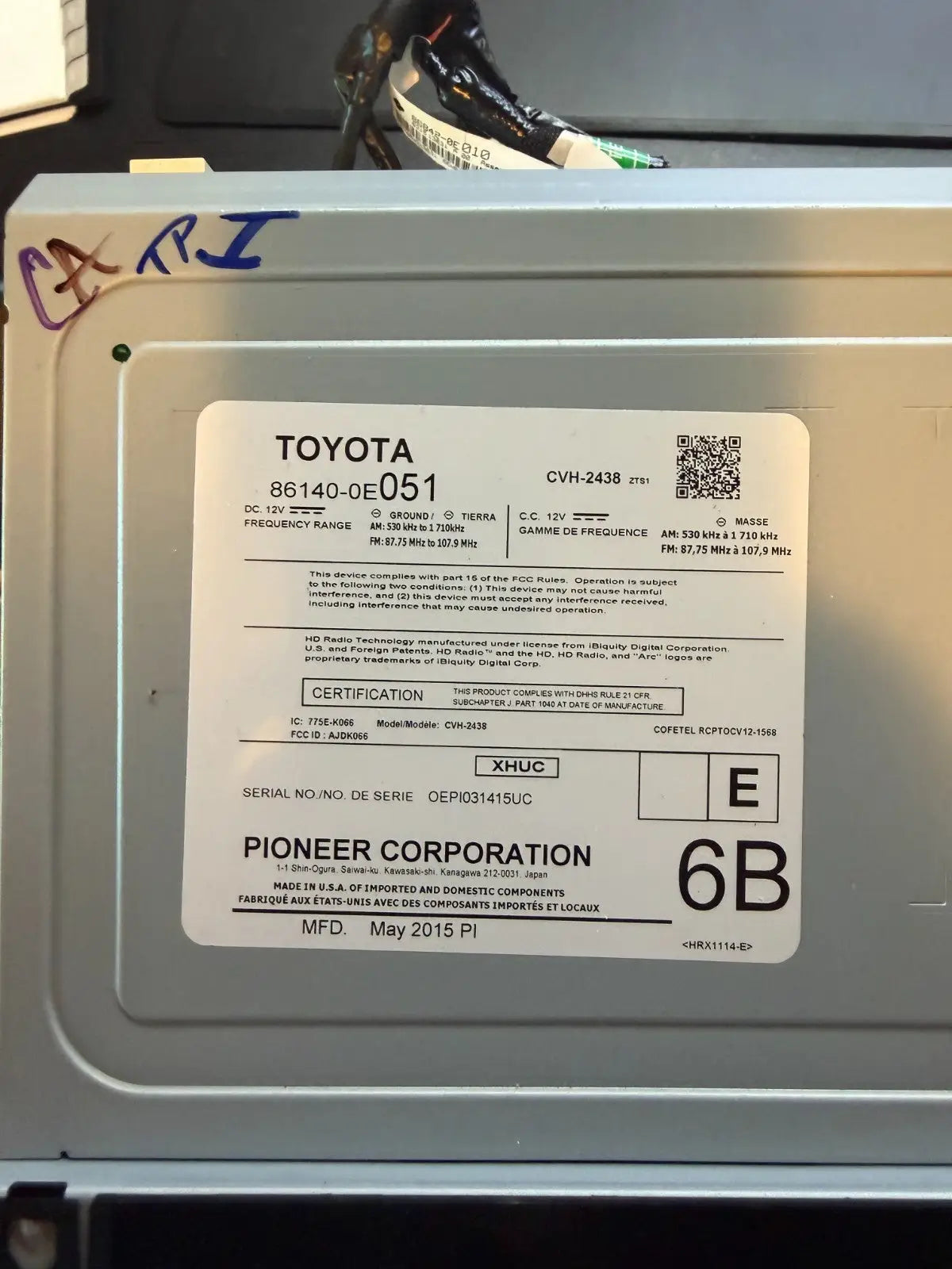 2014-2019 Toyota Highlander OEM Bluetooth Touch Screen Radio 86140-0E051 - Other