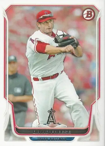 David Freese baseball card with original gloss from 2014 Bowman NM-MT Angels