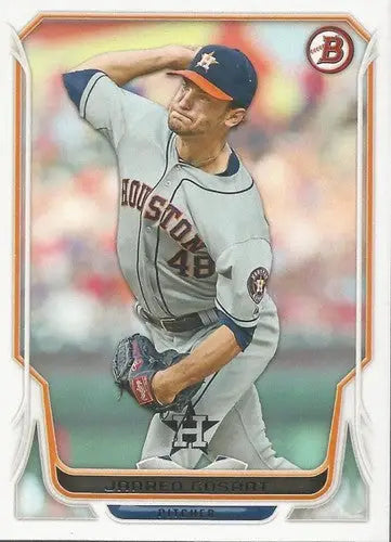 Original gloss baseball card featuring Jarred Cosart pitcher from 2014 Bowman NM-MT