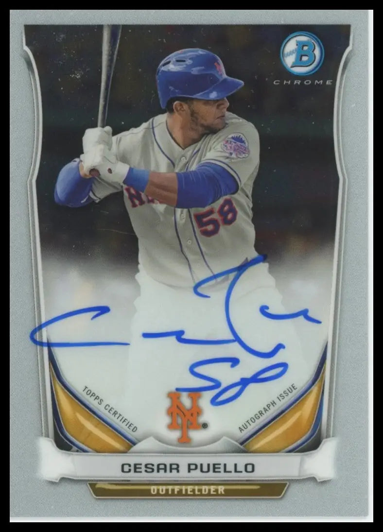 2014 Bowman - Chrome Prospect Autographs Cesar Puello BCAP-CP Auto Baseball NM - Baseball Card Single