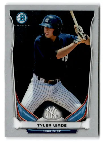 2014 Bowman Chrome Prospects BCP35 Tyler Wade baseball card Yankees NM-MT