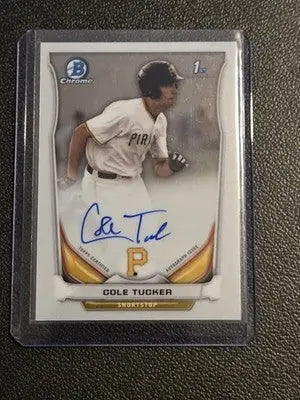 2014 Bowman Draft #BCA-CT Cole Tucker Chrome Draft Pick Autographs - Baseball Card Single