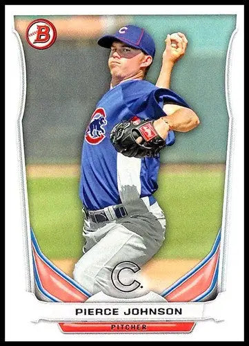 Baseball card of Pierce Johnson from Bowman Prospects BP24 Pierce Johnson series